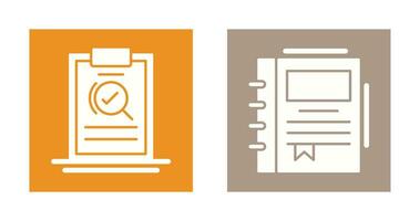 Search and Spring Notebook Icon vector