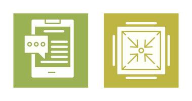 Chat and Minimize Icon vector