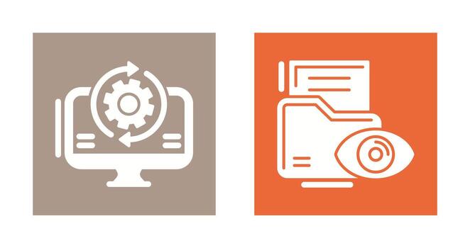 Synchronization and Data Visualization Icon vector