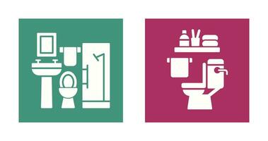 Bath and Toilet Icon vector