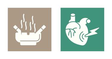 Heart Attack and hashtray Icon vector