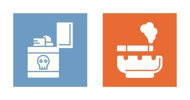 Zippo and Cigarette Icon vector