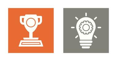 Trophy and Innoation Icon vector