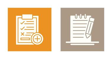 Medical Examination List and Check Up List Icon vector