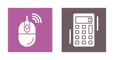 Calculator and Mouse Icon vector