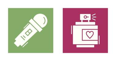 Microphone and Perfume Icon vector