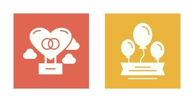 Hot Air Balloon and Balloons Icon vector