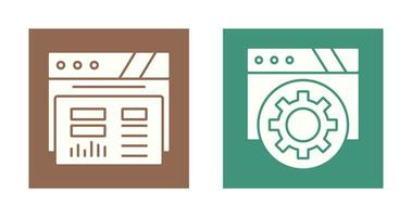 Dashboard and Browser Icon vector