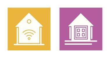 Smart Home and Window Icon vector