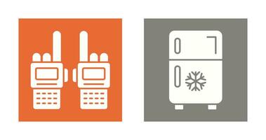 Walkie Talkie and Fridge Icon vector