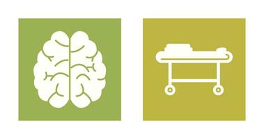 Brain and Stretcher Icon vector