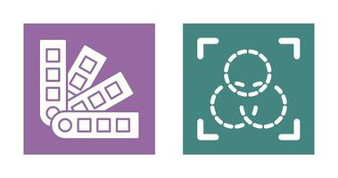pantone and intersection Icon vector