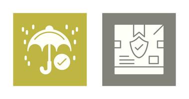keep dry and delivery box Icon vector