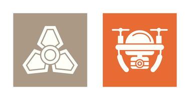 lander and camera drone Icon vector