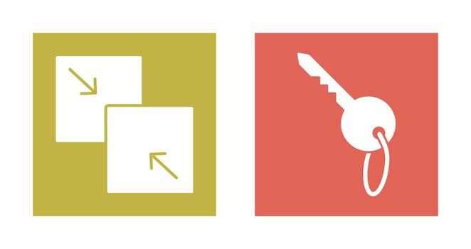 Combine and Key Icon vector