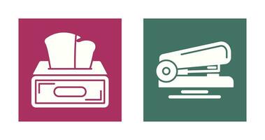 Tissue Box and Stapler Icon vector