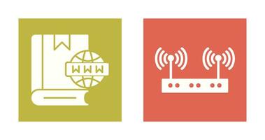 Website and Wireless Icon vector