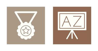 Medal and From A To Z Icon vector