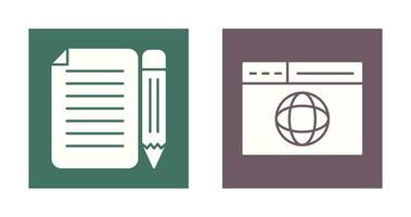 page and web page Icon vector