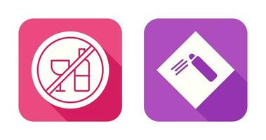 Pressurized cylinder And no drinking  Icon vector