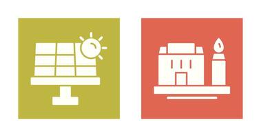 Solar Energy and Factory Icon vector