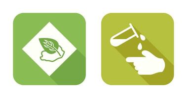 Environment hazard and Corrosive hazard  Icon vector