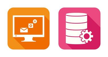 digital marketing and database management Icon vector