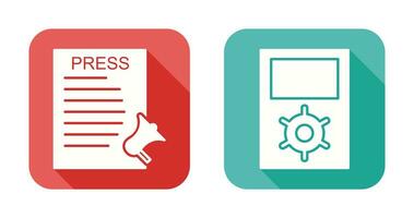 Press Releases and Management  Icon vector