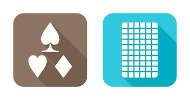 card suits and card backward Icon vector