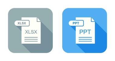 XLSX and PPT Icon vector