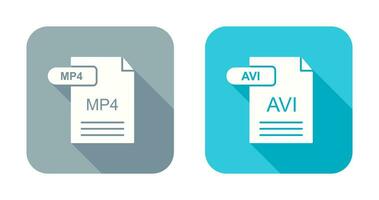 MP4 and AVI  Icon vector