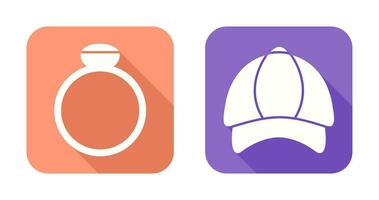 Ring and P Cap Icon vector