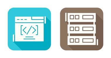 Web Coding ND Server Icon vector