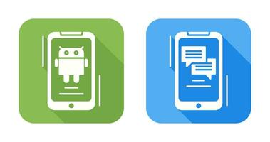 Android and Text Icon vector