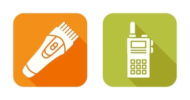 Trimmer and Communication Icon vector