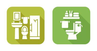 Bath and Toilet Icon vector