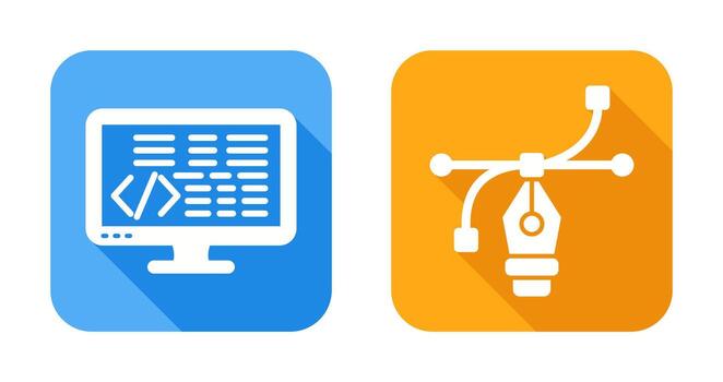 Coding and Vector Icon