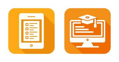 Online Test and Online Learning Icon vector