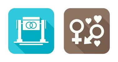 Wedding and Genders Icon vector