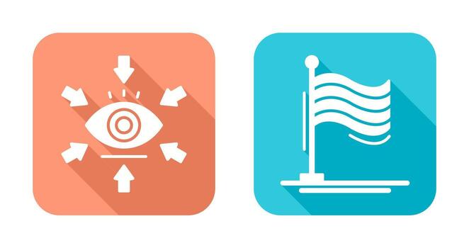 Visualization and Flag Icon vector