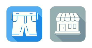 Shorts and Shop Icon vector