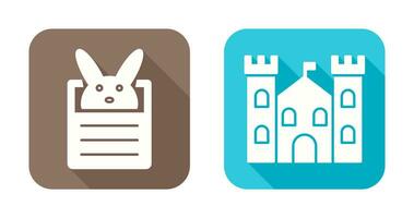 Bunny and Castle Icon vector