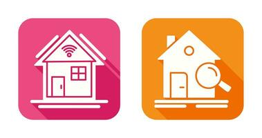 Search and Smart Home Icon vector