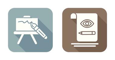 canvas and sketch Icon vector