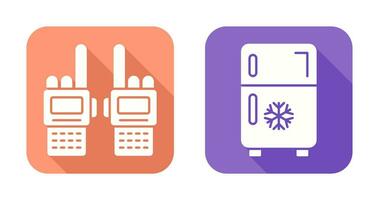 Walkie Talkie and Fridge Icon vector