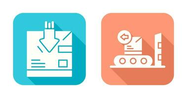 return and delivery Icon vector