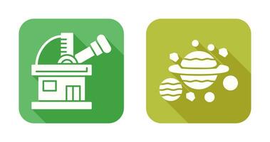 observatory and planets Icon vector