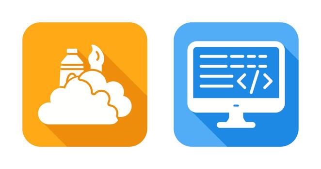creative and coding Icon vector