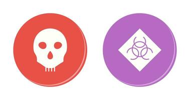 danger and biological hazard  Icon vector