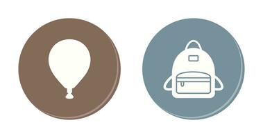 balloon and bag pack Icon vector